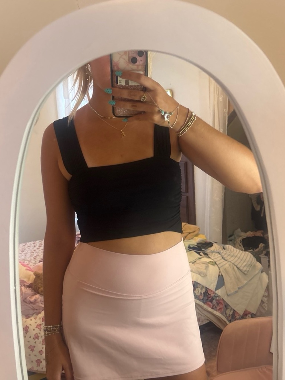 Black Square-Neck Crop Tank Top - Women